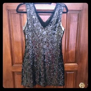 Express sequin & metallic dress